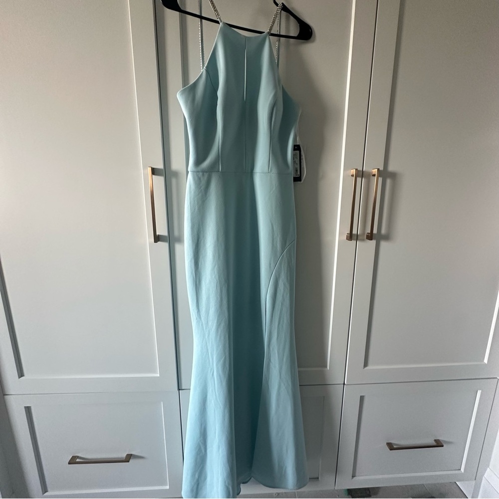 Xscape Light Blue Maxi Dress